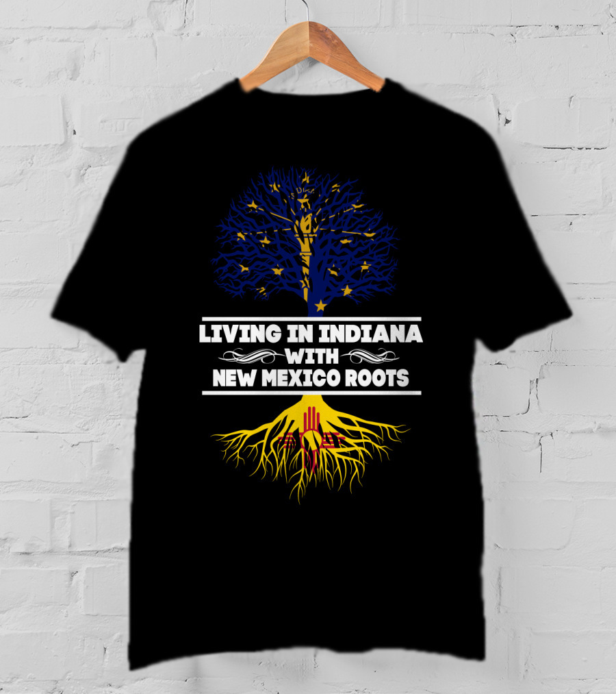 Embracing Indiana Life With Deep New Mexico Heritage Symbolism T-Shirt