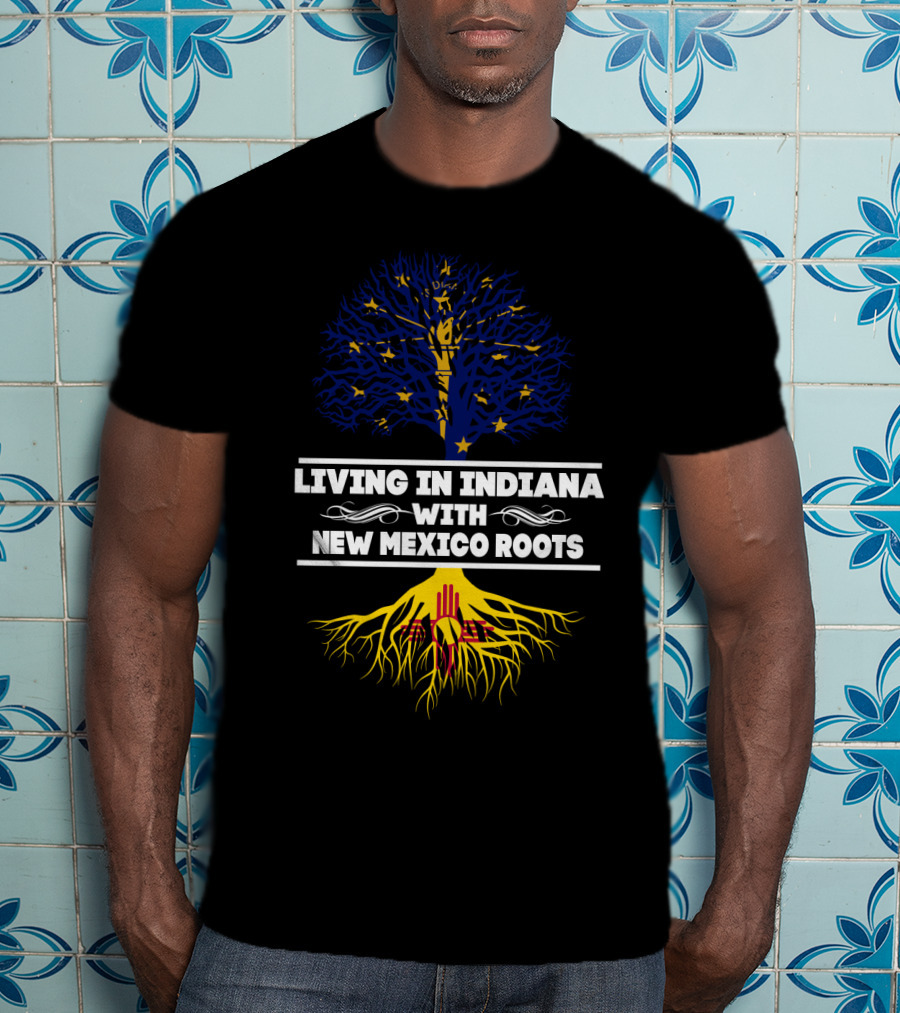 Embracing Indiana Life With Deep New Mexico Heritage Symbolism T-Shirt