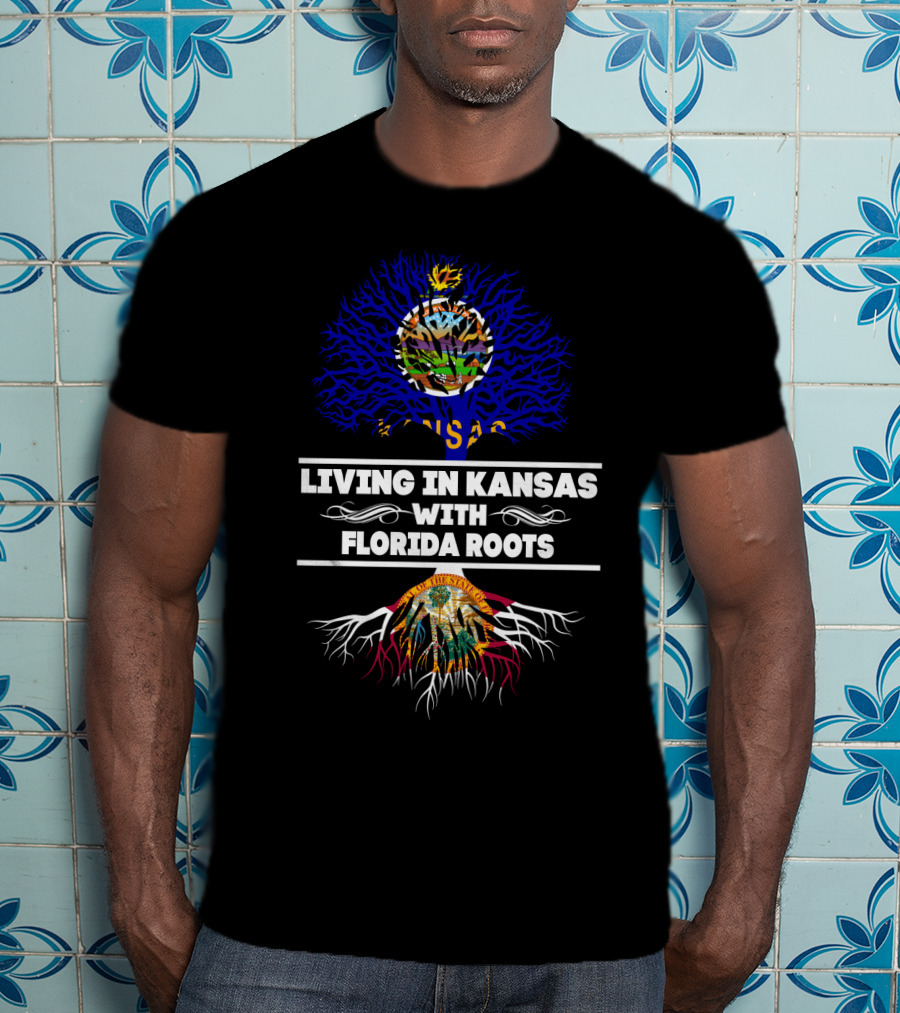 Kansas State Pride With Florida Heritage Tree Elements T-Shirt