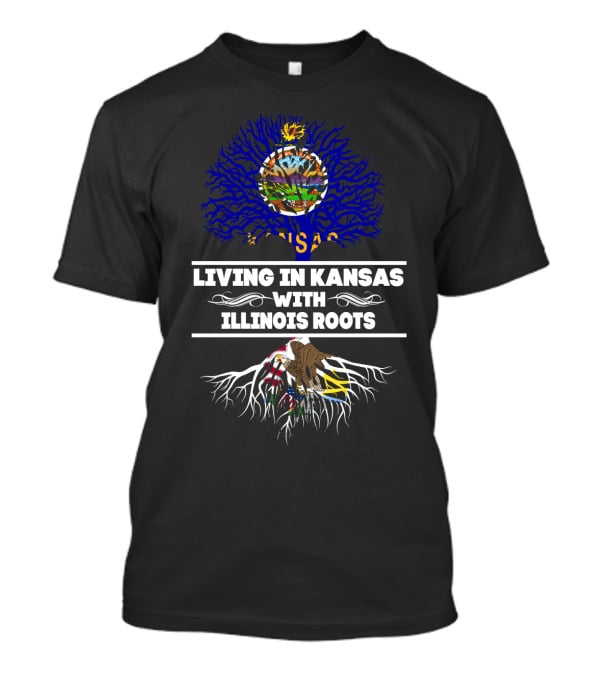 Kansas Heritage With Illinois Connection: Embracing Roots Through State Symbols T-Shirt