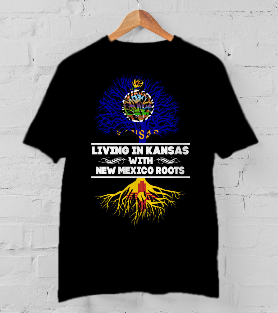 Kansas Life New Mexico Heritage Tree With State Flags T-Shirt