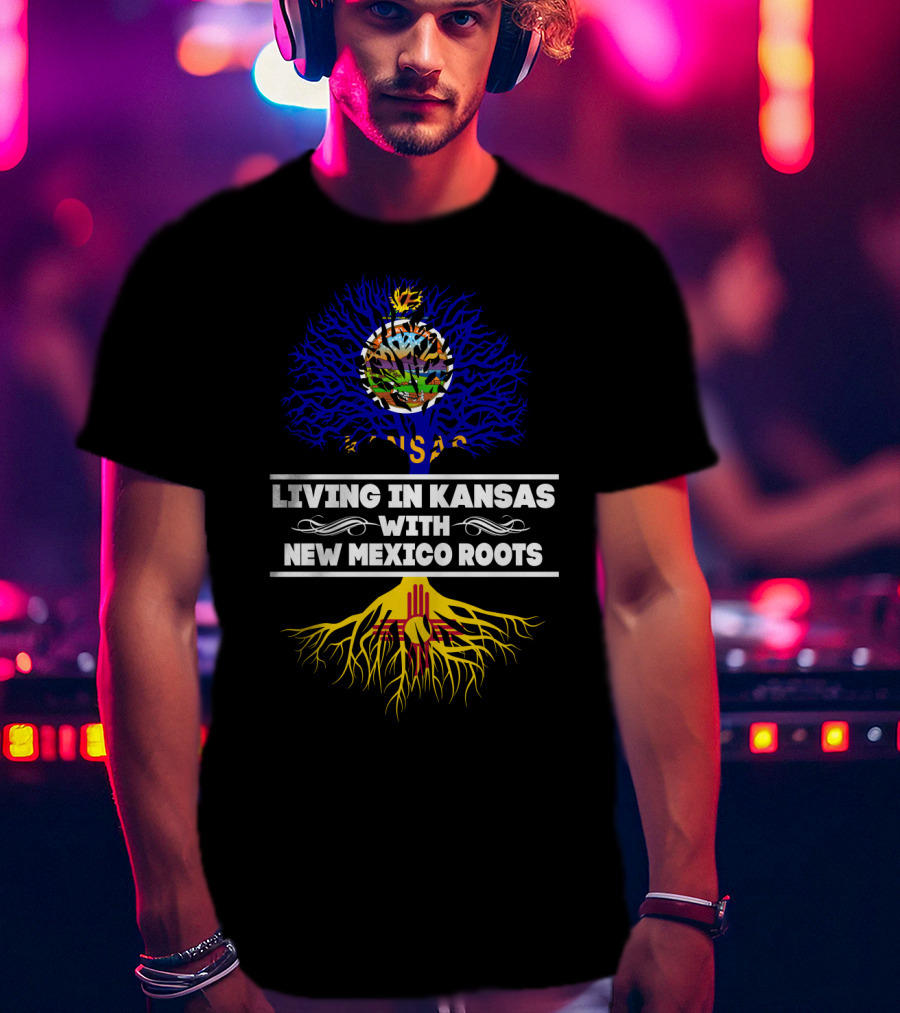 Kansas Life New Mexico Heritage Tree With State Flags T-Shirt