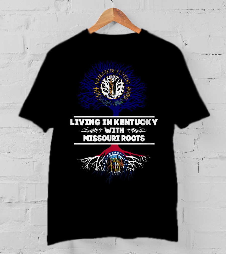 Kentucky Living With Missouri State Roots Tree T-Shirt