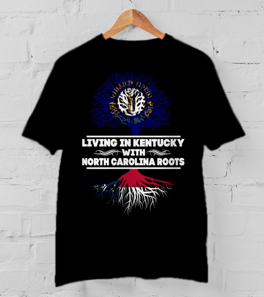 Kentucky Lifestyle Blended With Deep North Carolina Roots Tree T-Shirt