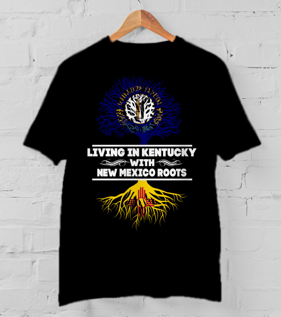 Living In Kentucky With New Mexico Roots Zia Symbol Tree T-Shirt