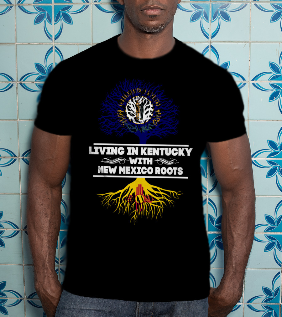 Living In Kentucky With New Mexico Roots Zia Symbol Tree T-Shirt