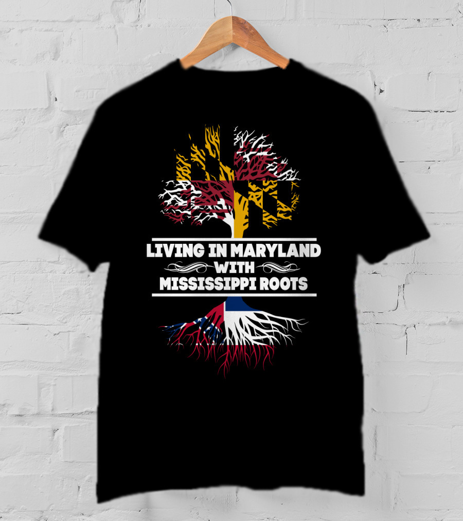Maryland Pride And Mississippi Heritage Tree T-Shirt