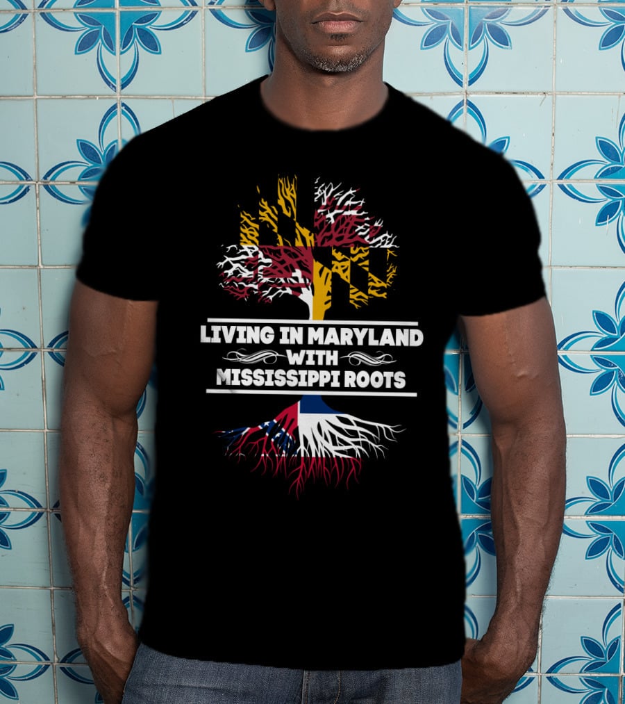 Maryland Pride And Mississippi Heritage Tree T-Shirt