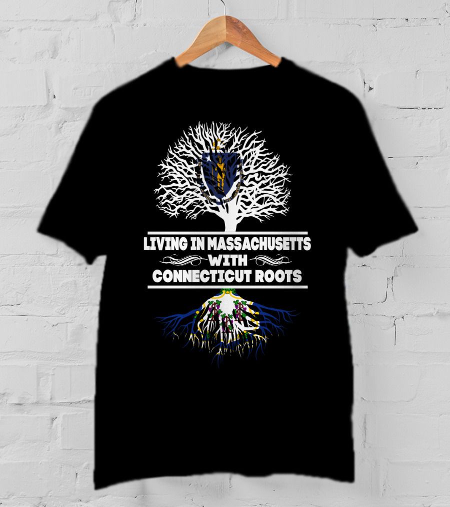 Massachusetts Pride With Connecticut Heritage Tree T-Shirt