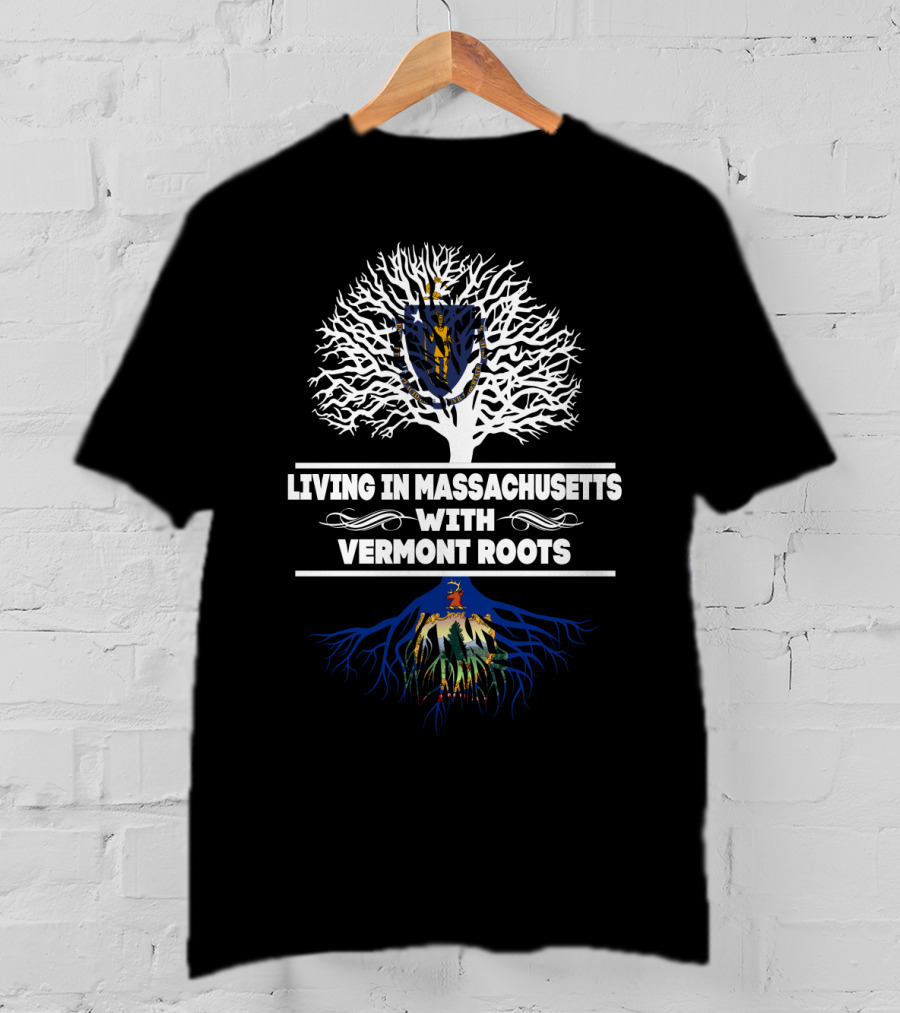 Massachusetts Pride Vermont Heritage Tree With State Symbols T-Shirt