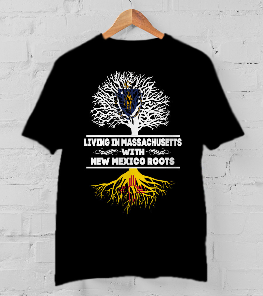 Discovering The Blend: Massachusetts Living With Deep New Mexico Roots Featuring State Symbols T-Shirt