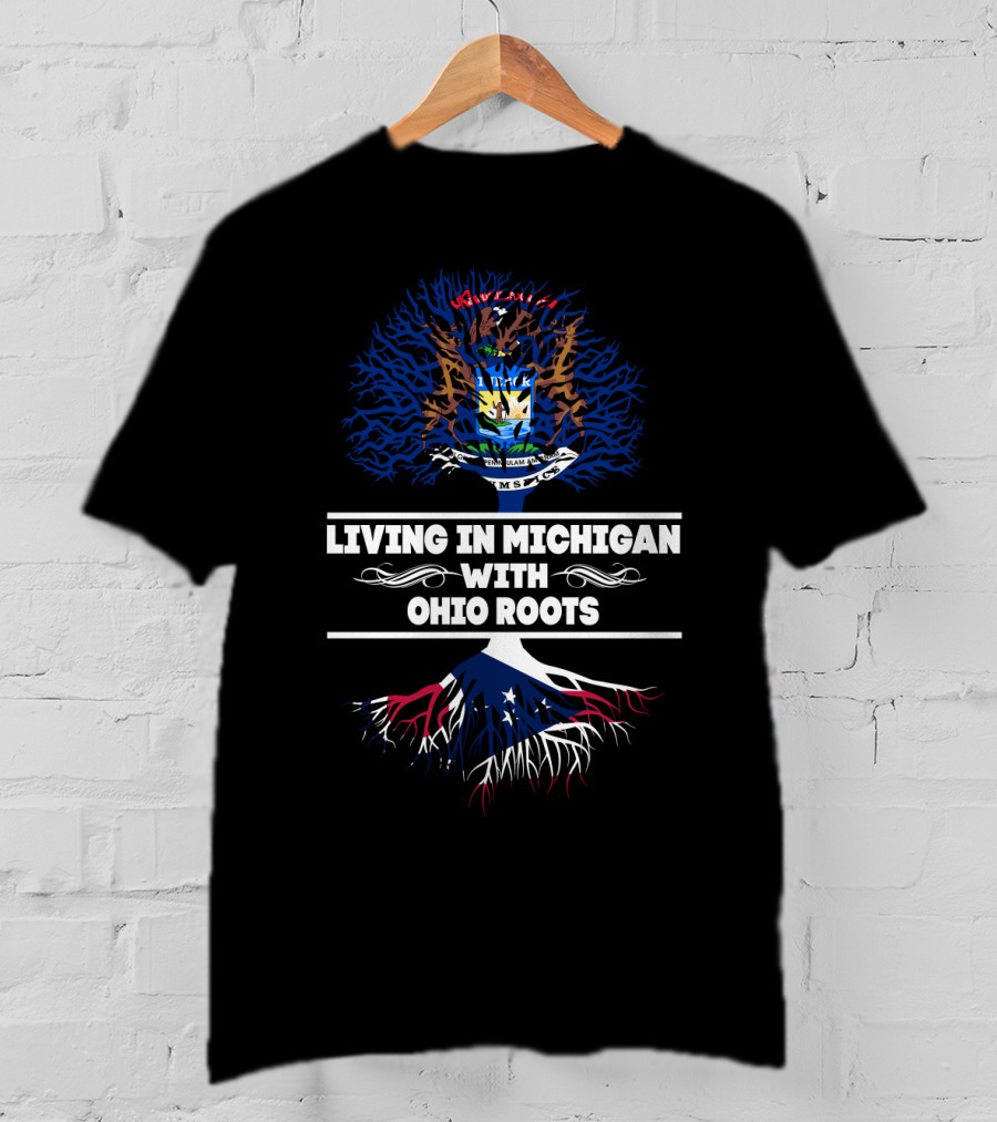 Michigan And Ohio Heritage: Embracing Roots With State Symbols T-Shirt