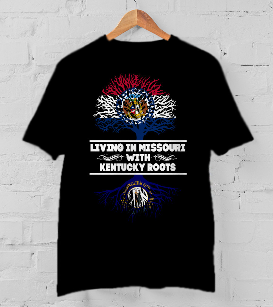 Missouri Pride With Kentucky Heritage Tree Featuring State Seals T-Shirt