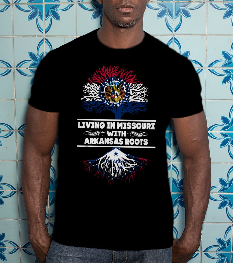 Missouri Pride Arkansas Heritage Tree Flag T-Shirt