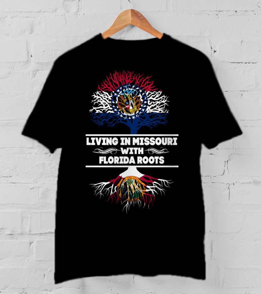 Missouri State Pride With Florida Heritage Roots Tree T-Shirt