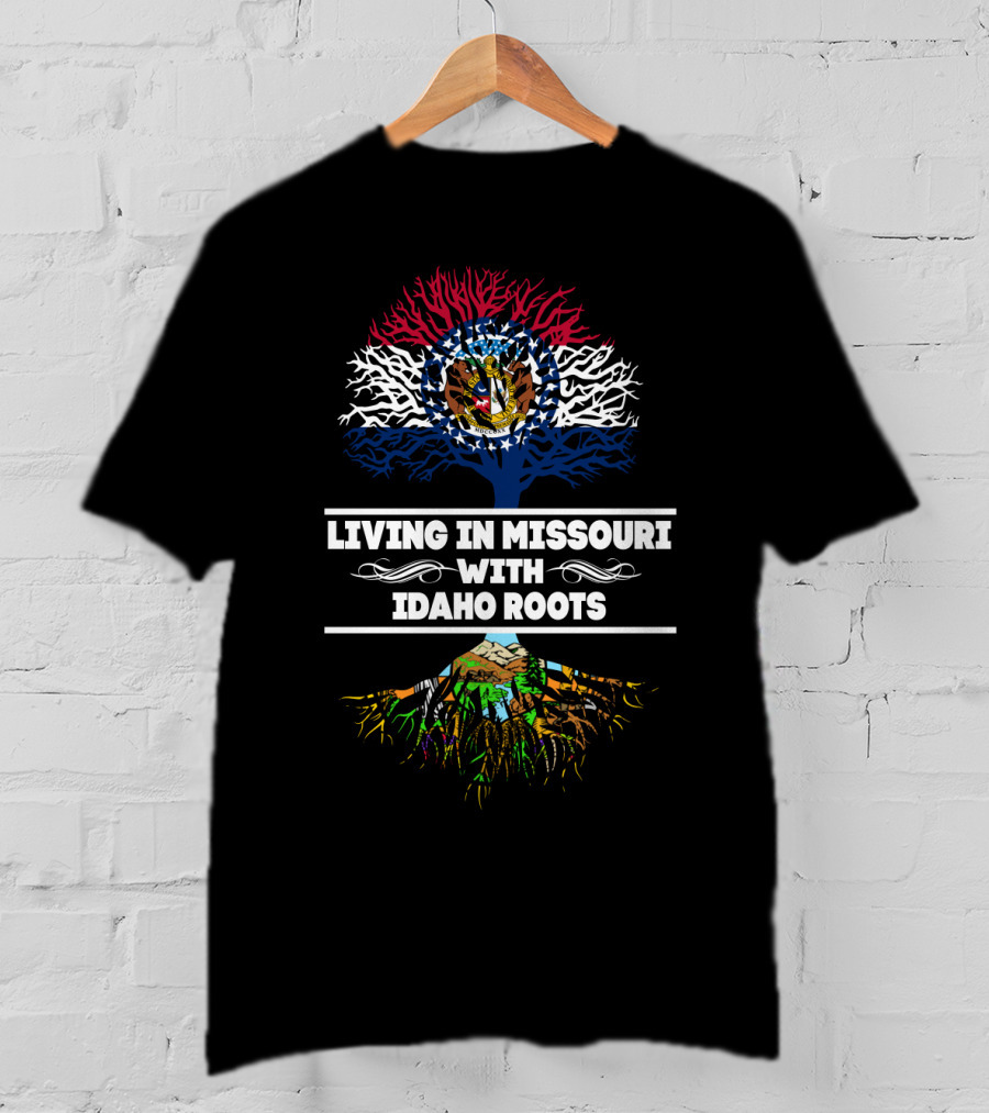 Missouri State Identity Blending With Deep Idaho Heritage Symbolism T-Shirt