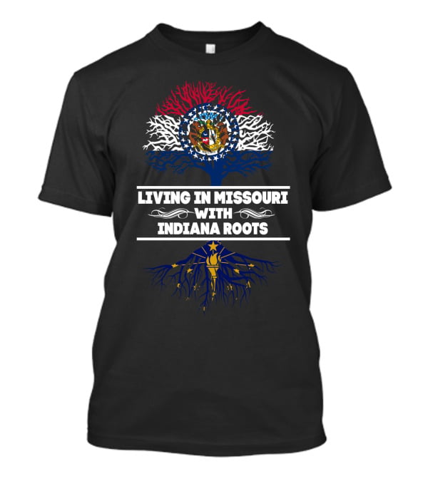 Missouri Living Indiana Roots State Flags Tree T-Shirt