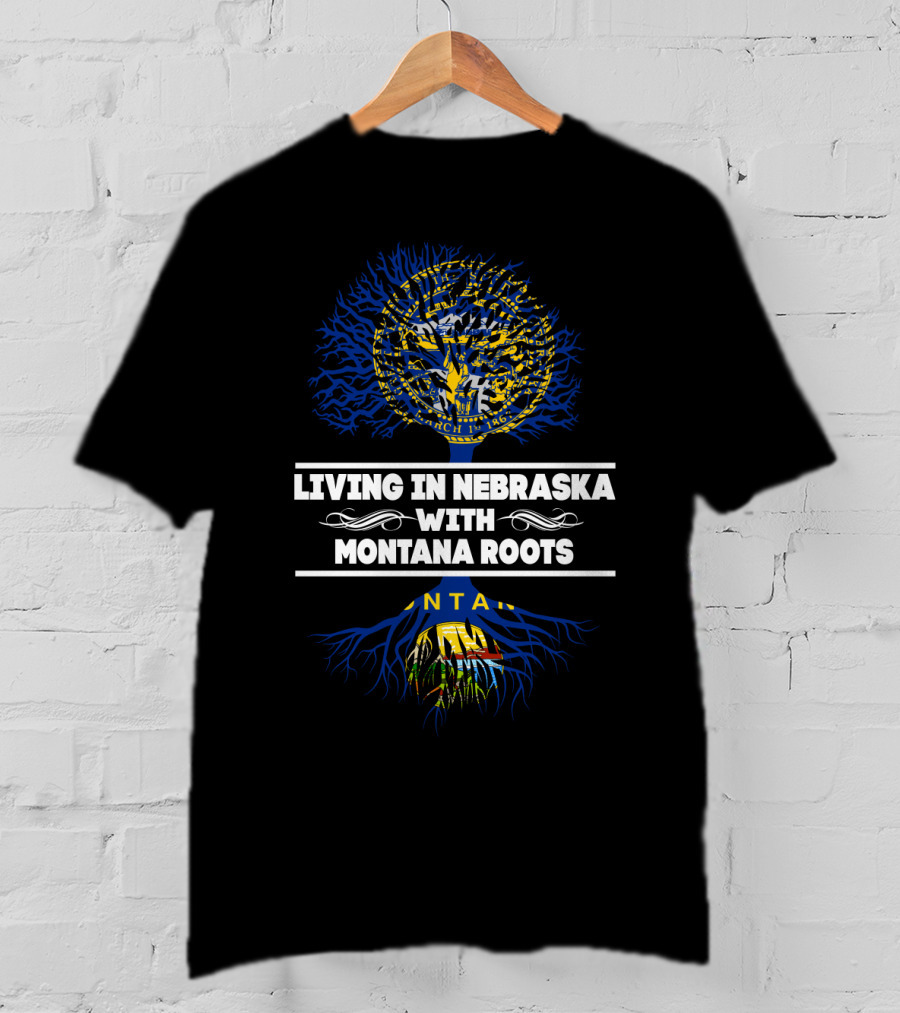 Nebraska Residency Montana State Roots Connection T-Shirt