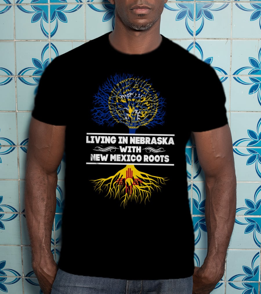 Nebraska Heritage With New Mexico Origins: State Seal And Zia Symbol Tree T-Shirt