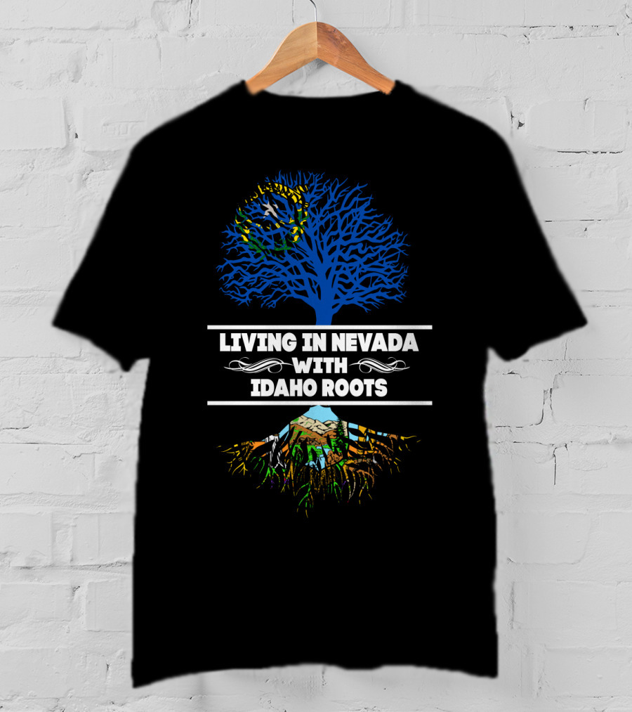 Nevada Life With Deep Idaho Roots Featuring Vibrant Tree T-Shirt