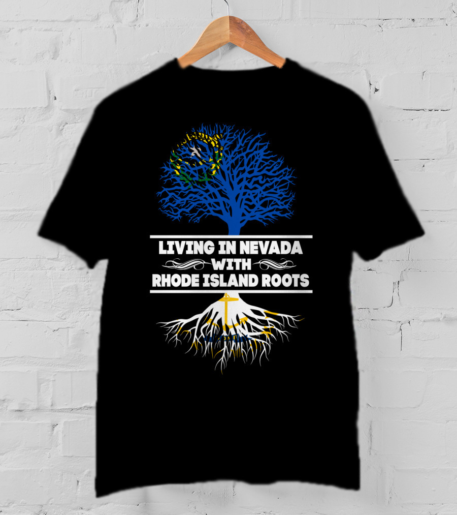 Nevada Resident With Deep Rhode Island Heritage Featuring Vibrant Tree T-Shirt