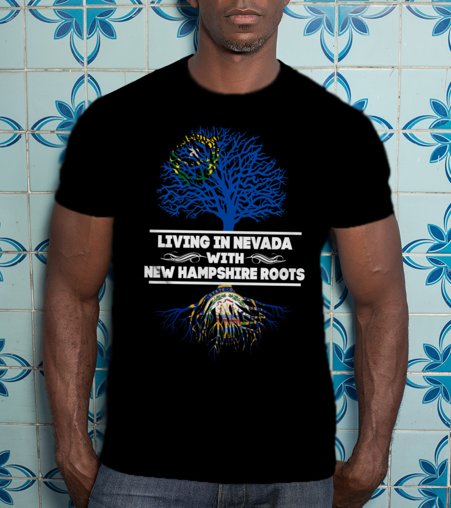 Nevada Lifestyle Blended With Deep New Hampshire Heritage And State Symbols T-Shirt