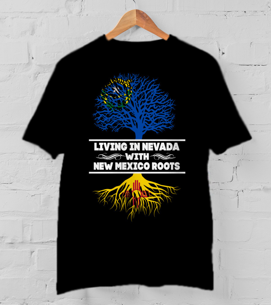 Nevada Life With New Mexico Heritage Featuring Dual-Color Tree T-Shirt
