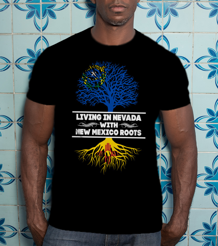 Nevada Life With New Mexico Heritage Featuring Dual-Color Tree T-Shirt
