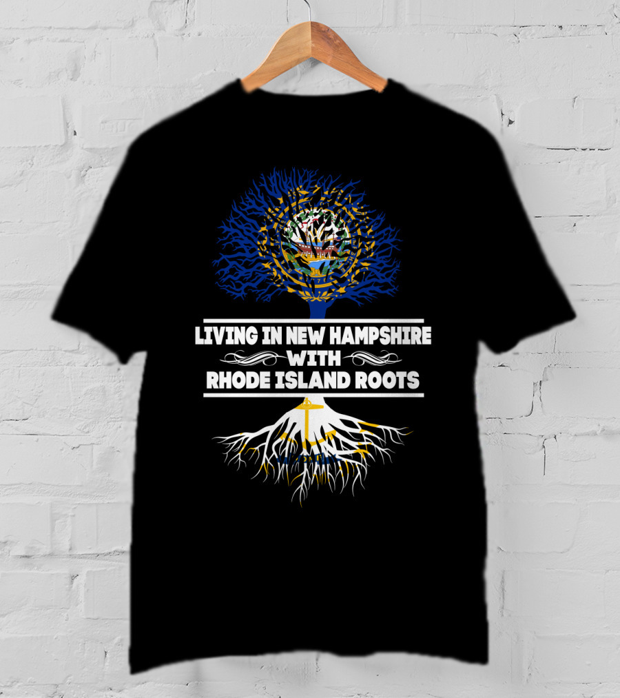 New Hampshire Living With Deep Rhode Island Heritage Tree T-Shirt