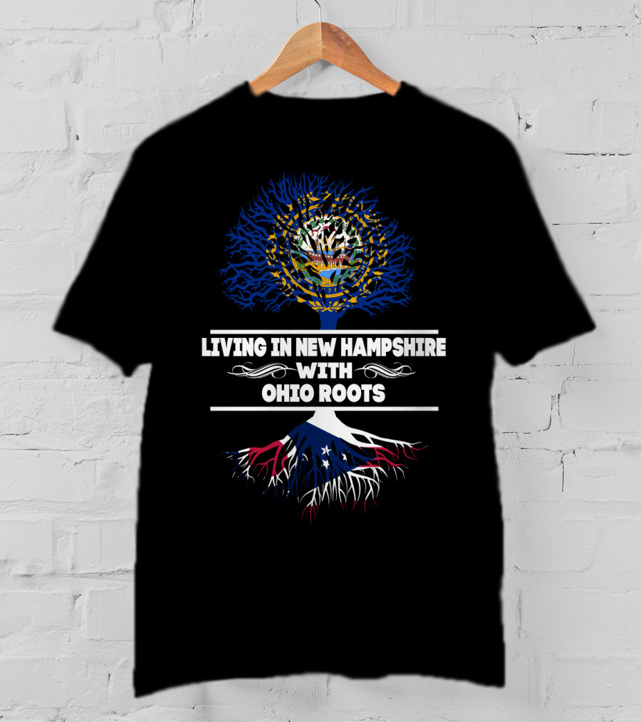 New Hampshire Living With Ohio Heritage Tree Imagery And State Symbols T-Shirt