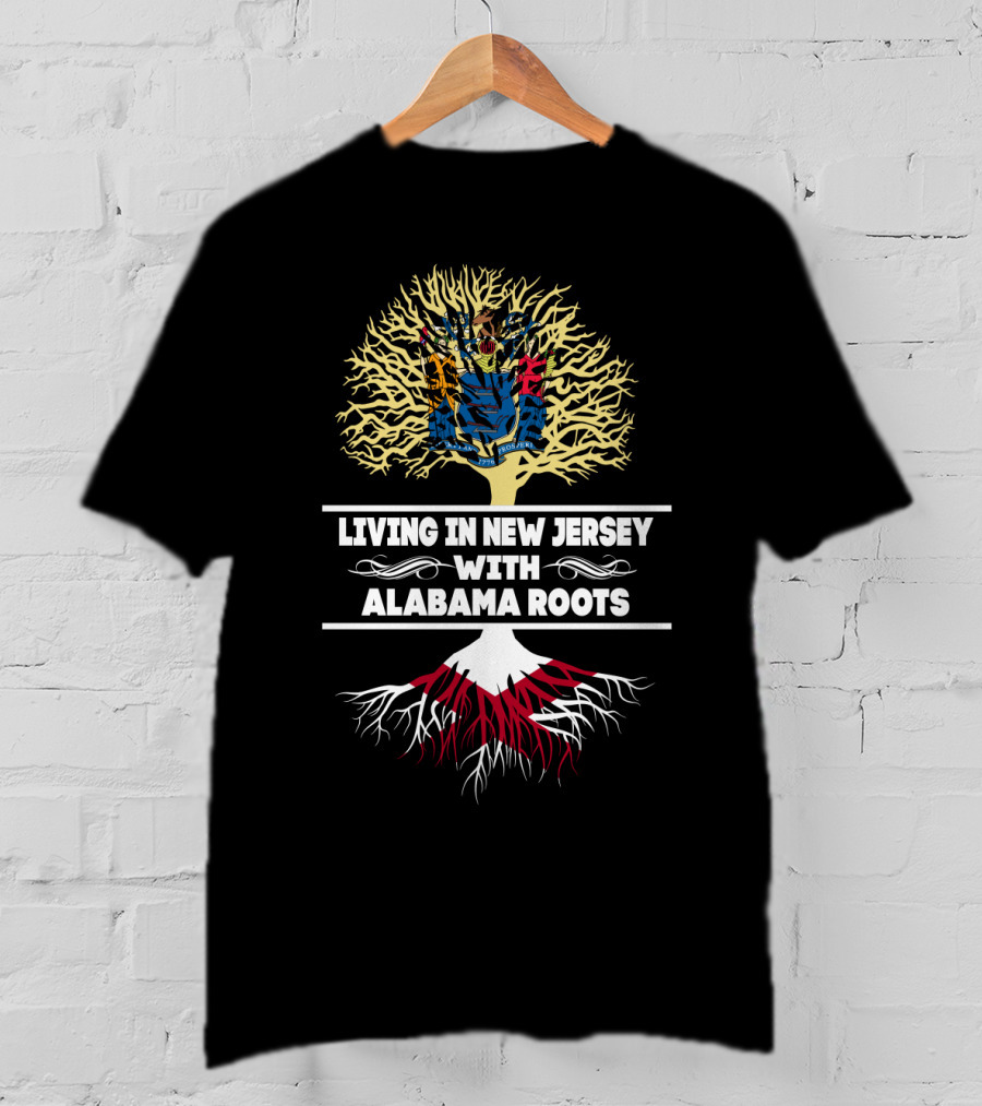New Jersey Living Alabama Roots Heritage Tree T-Shirt