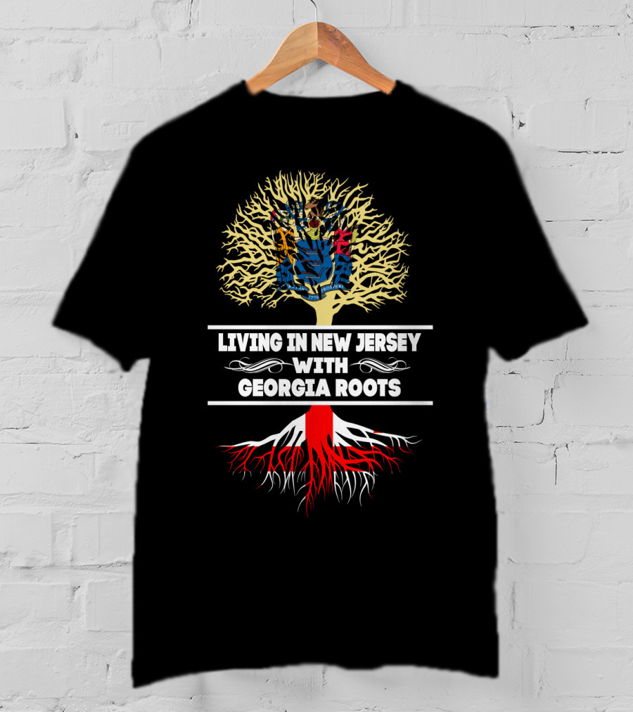 New Jersey Pride With Deep Georgia Roots Tree T-Shirt