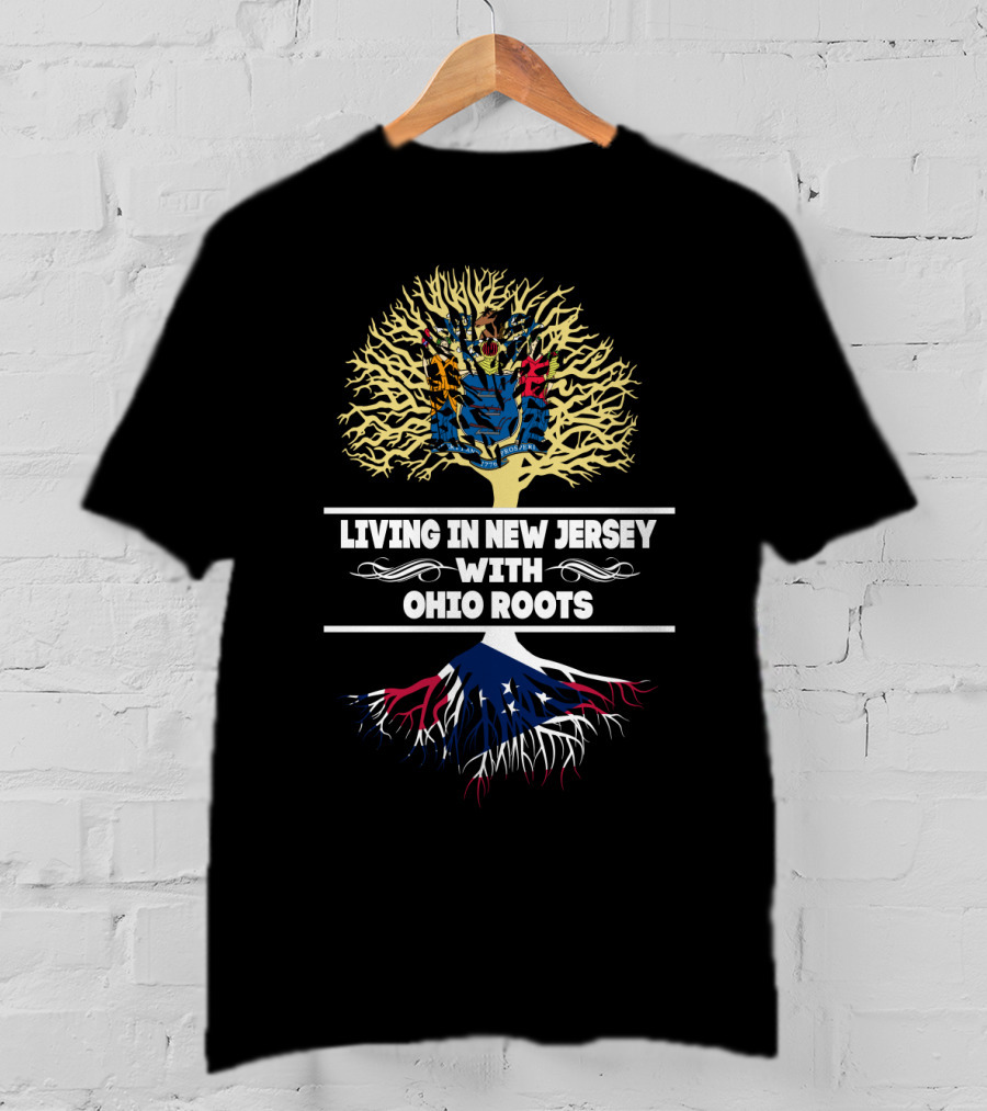 New Jersey Life Ohio Heritage Tree Graphic Roots Connection T-Shirt