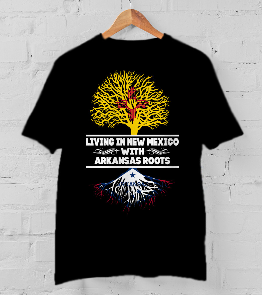 Living In New Mexico With Arkansas Roots Zia Symbol Tree State Heritage Connection T-Shirt