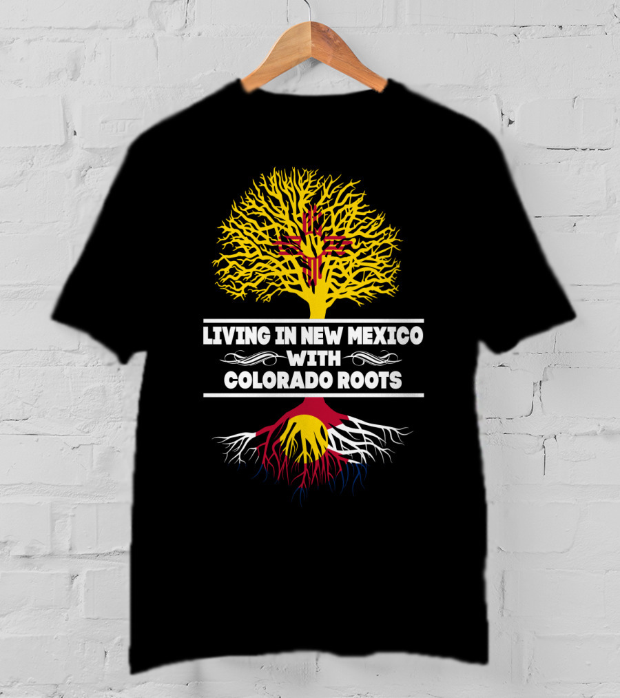 Embracing New Mexico Life With Deep-Seated Colorado Heritage And Zia Symbol Connection T-Shirt