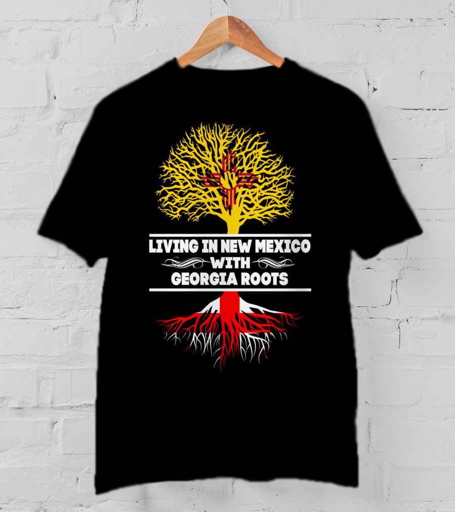 Living In New Mexico With Georgia Roots Zia Symbol Tree T-Shirt