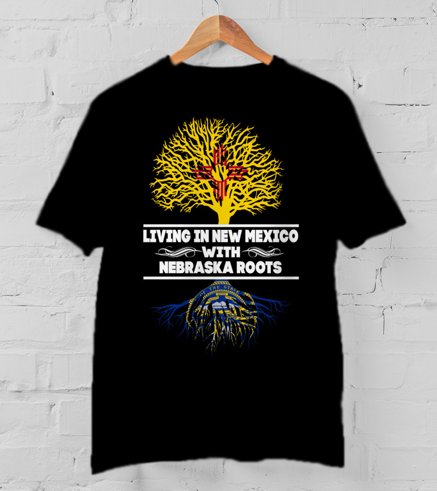 Zia Sun Symbol New Mexico Life With Nebraska Roots State Seal T-Shirt