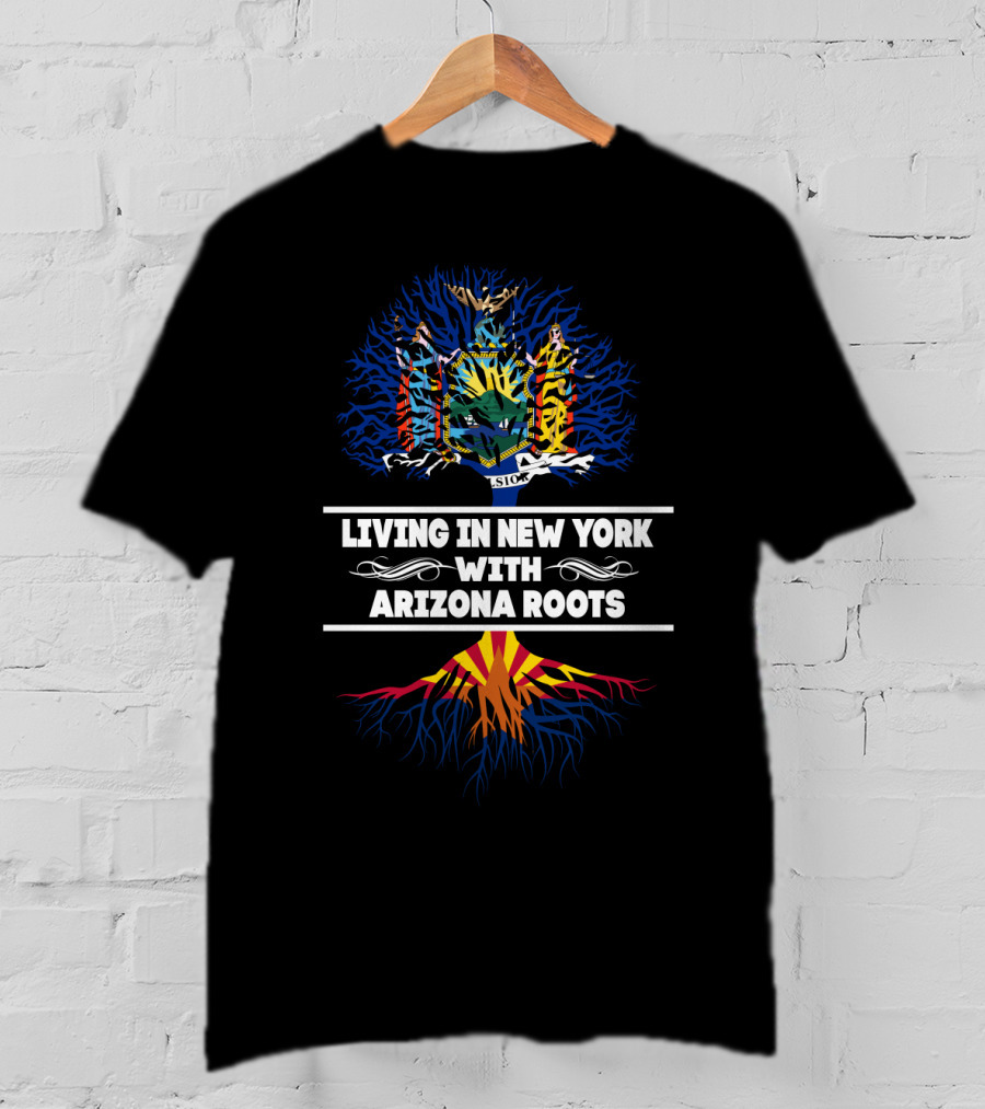 New York City Life Embracing Arizona Heritage With State Flag Colors T-Shirt