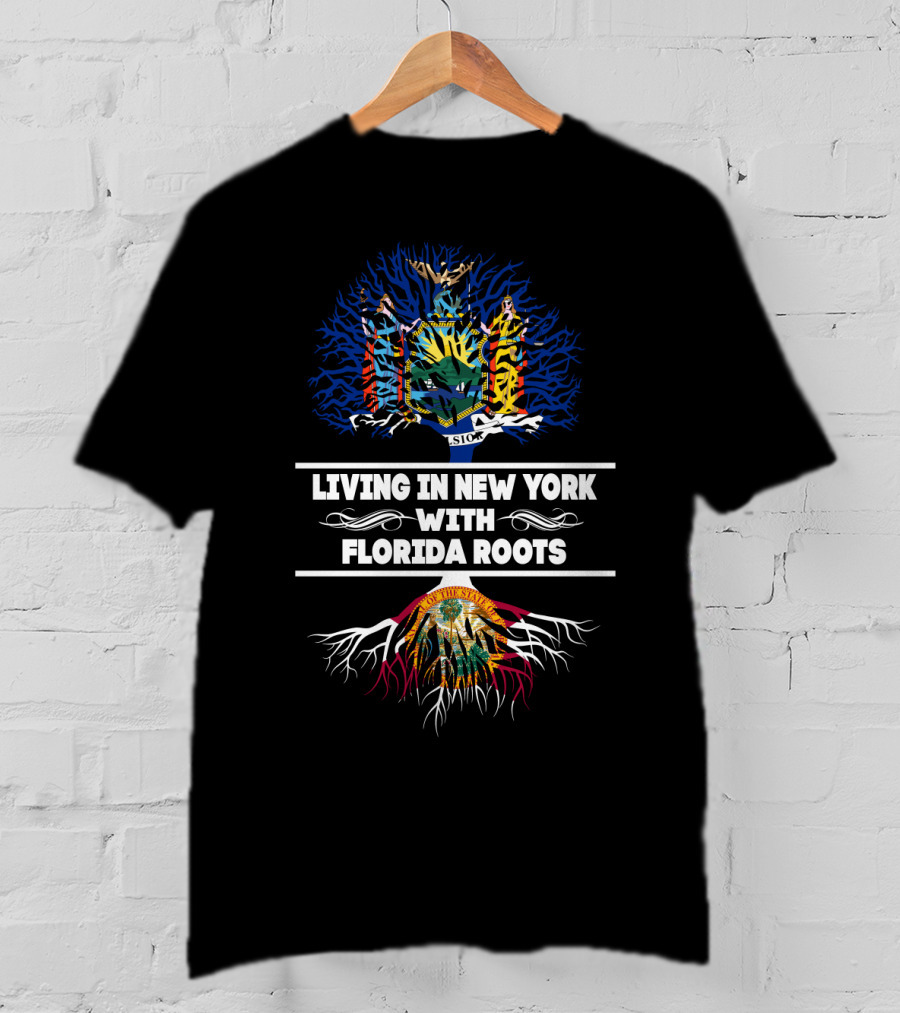 New York State Pride Blending Florida Heritage Imagery And Roots T-Shirt