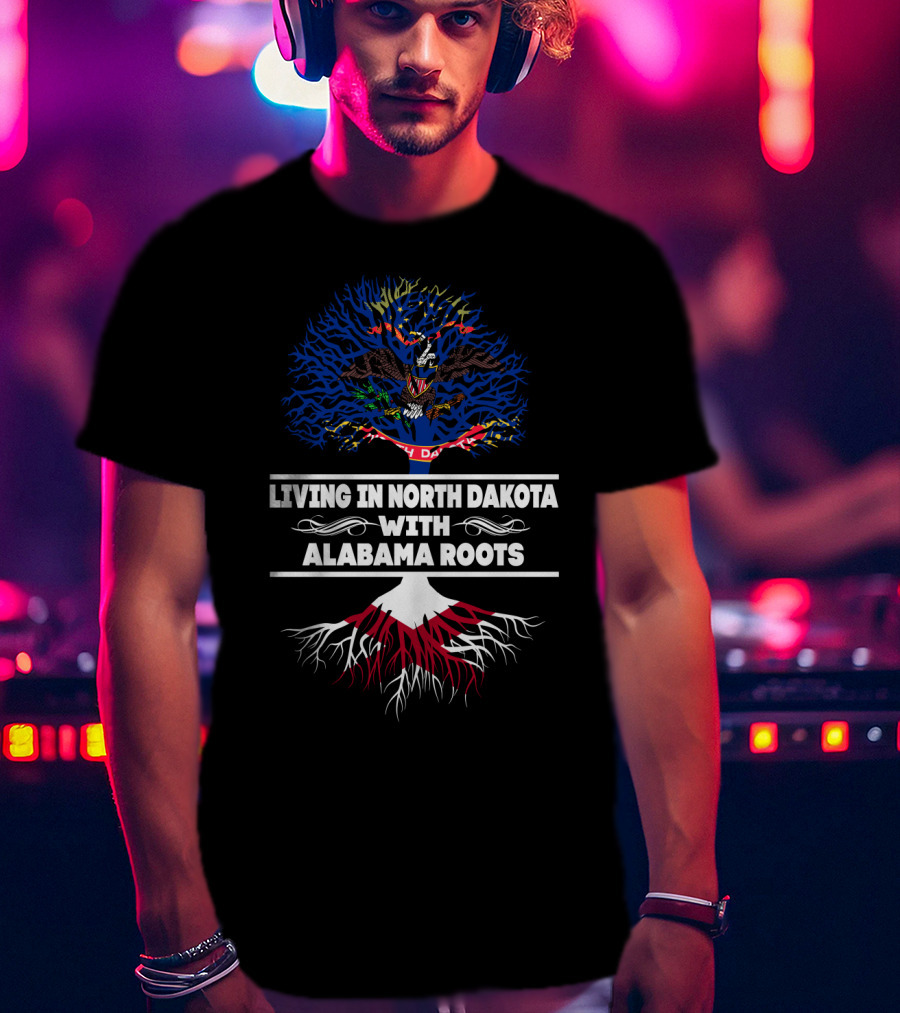 North Dakota Living Alabama Heritage State Flag Tree T-Shirt