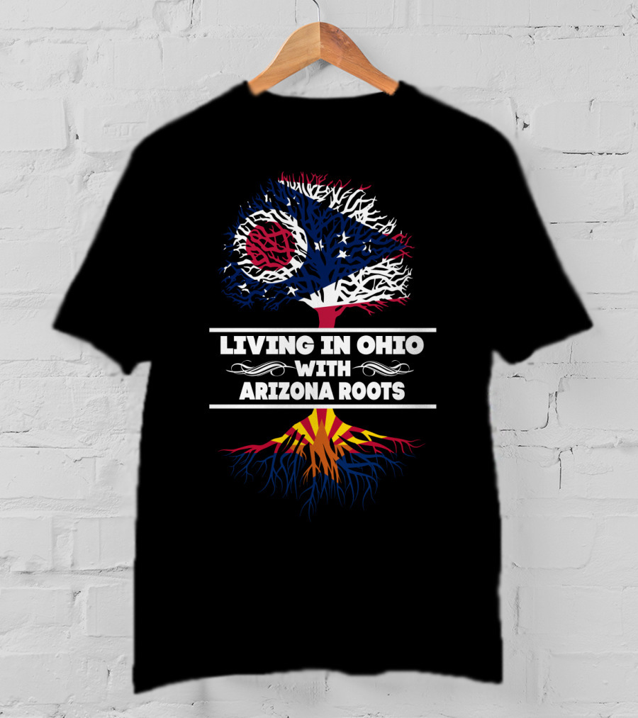 Ohio Pride Tree With Arizona Roots Flag T-Shirt