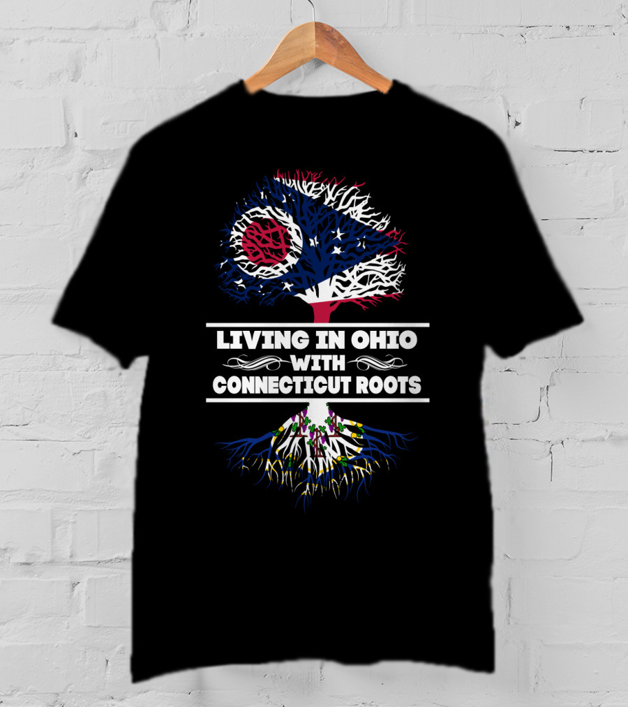 Ohio Pride With Deep Connecticut Heritage Roots Tree T-Shirt