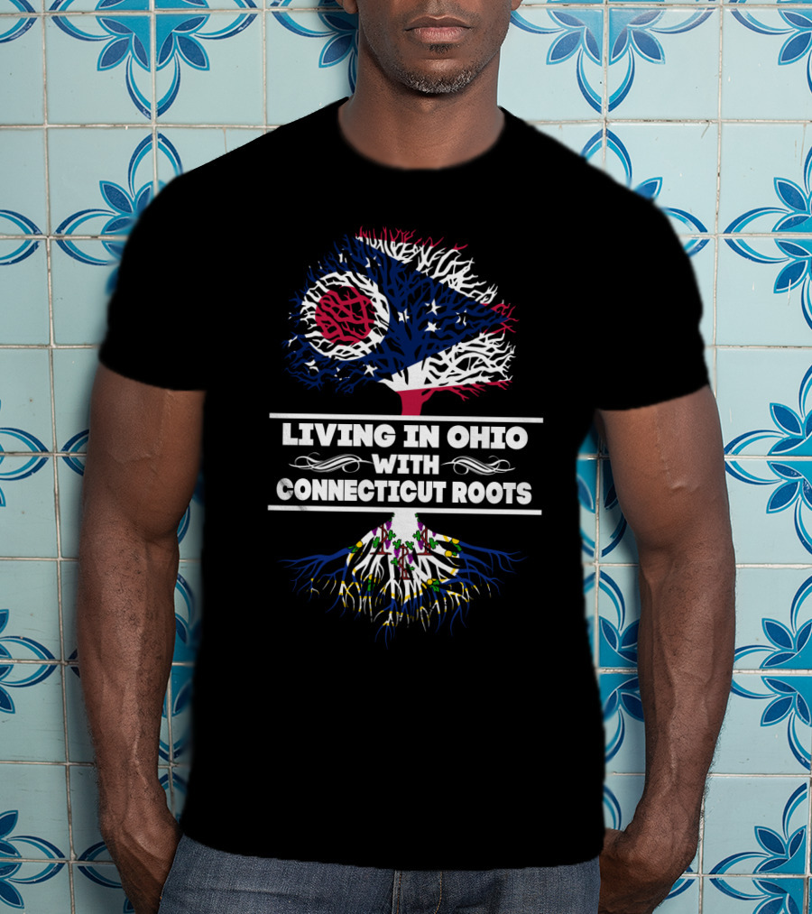 Ohio Pride With Deep Connecticut Heritage Roots Tree T-Shirt