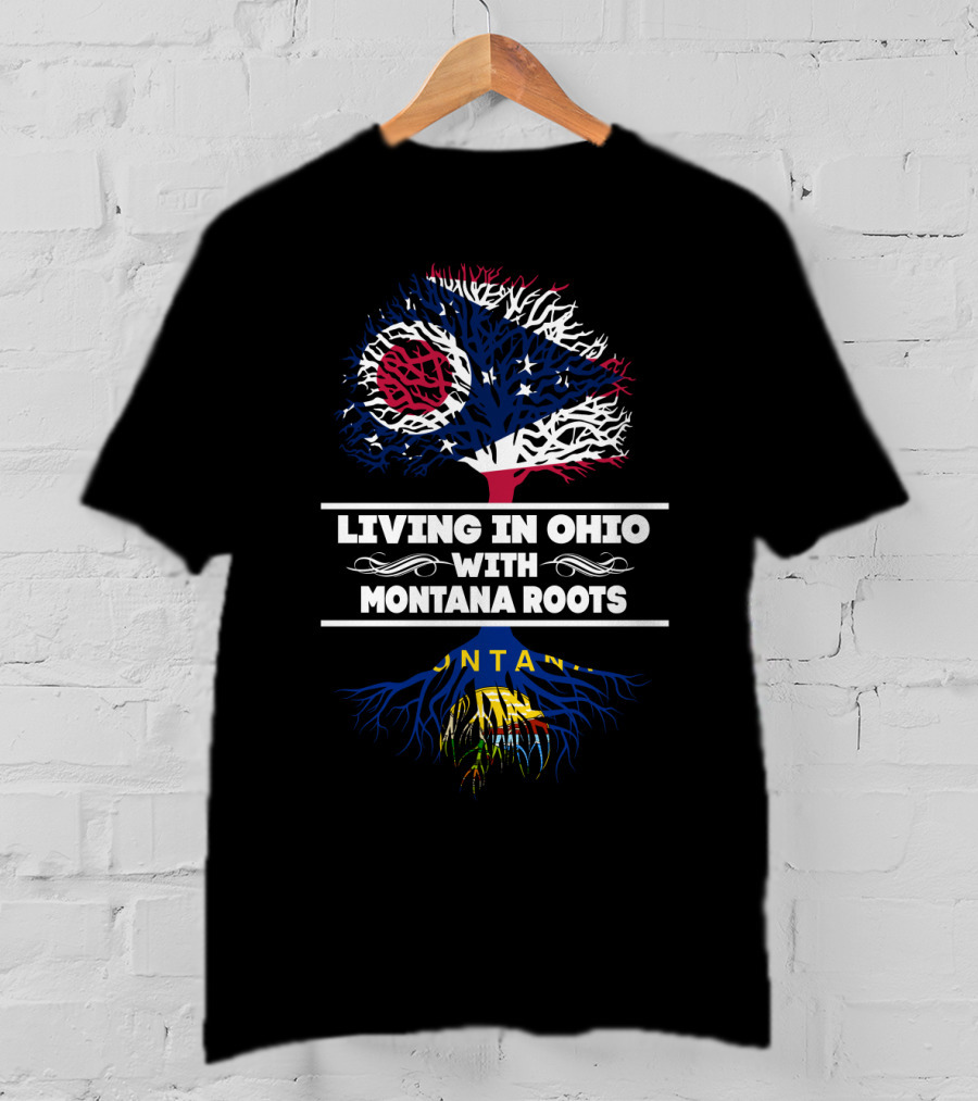 Ohio Heritage Meets Montana Ancestry Tree T-Shirt