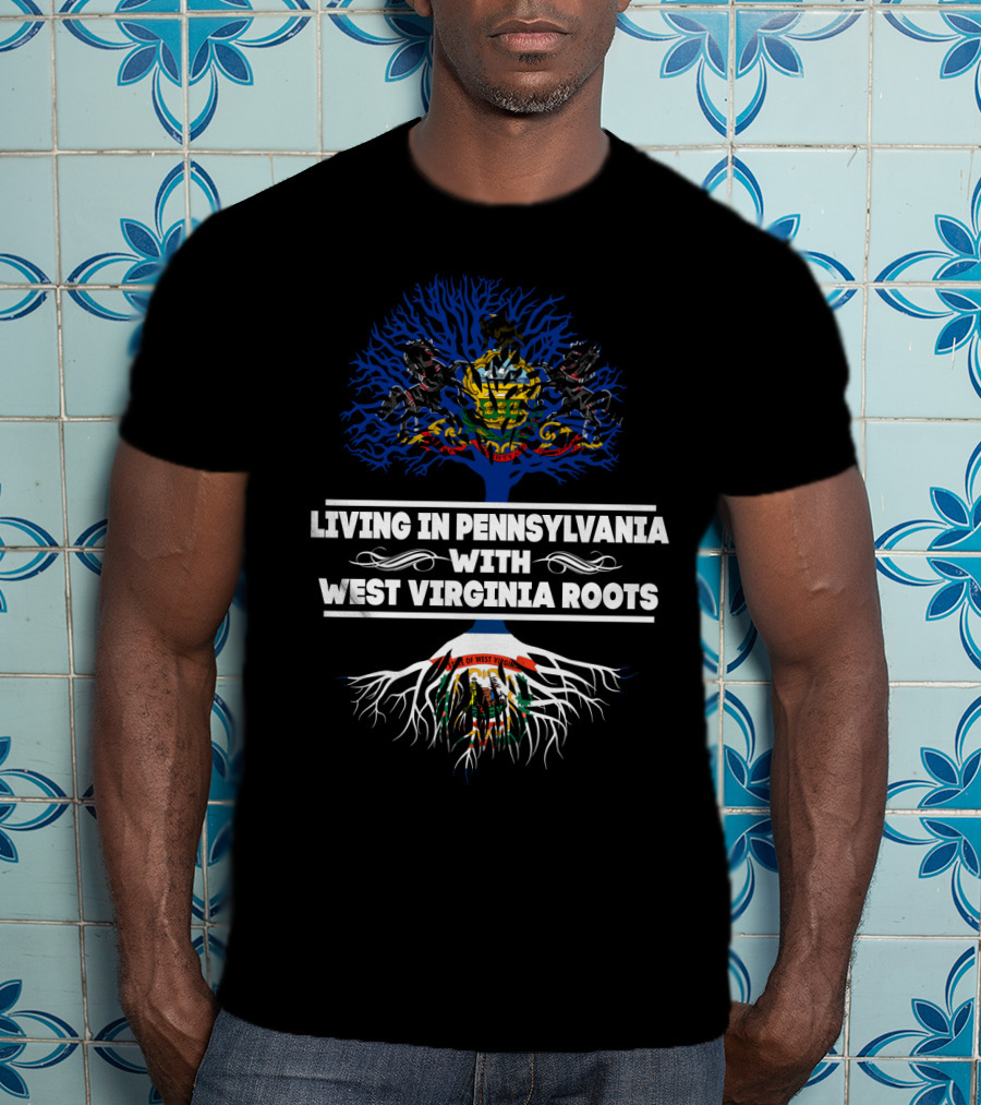 Pennsylvania Living West Virginia Roots Tree With State Crests T-Shirt