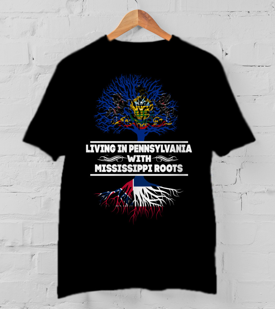 Pennsylvania Heritage Celebrating Mississippi Roots With State Symbolic Tree T-Shirt