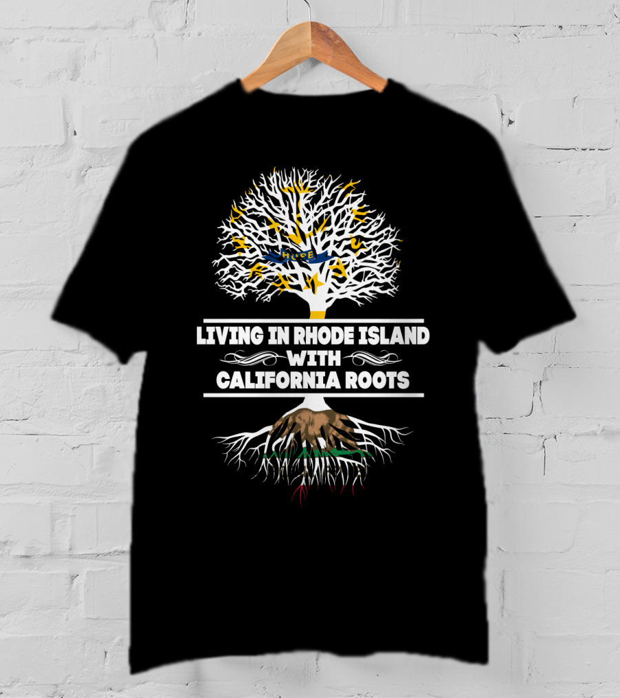 Rhode Island Lifestyle Blending With California Heritage Tree T-Shirt