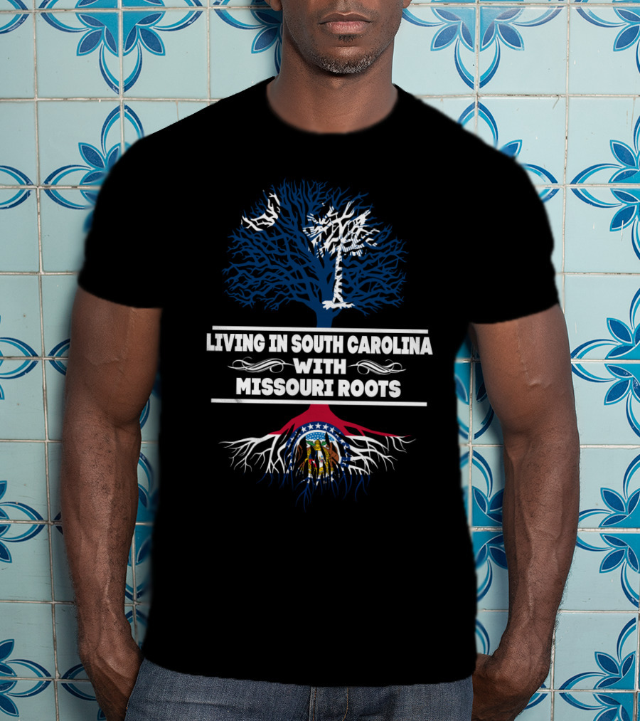 Living In South Carolina With Missouri Roots Emphasized By State Symbols T-Shirt