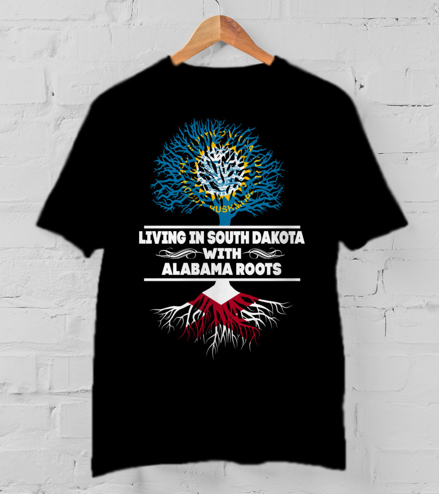 Living In South Dakota With Alabama Roots Featuring Dakota Tree Symbolism T-Shirt
