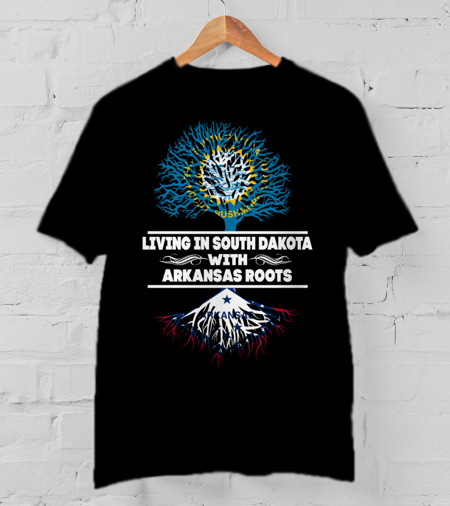 Living In South Dakota With Arkansas Roots Mount Rushmore Tree And Natural Heritage Connection T-Shirt